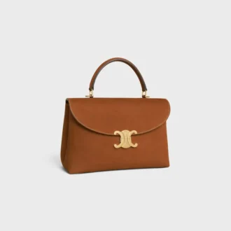 Borsa Nino media in pelle di vitello nabuk