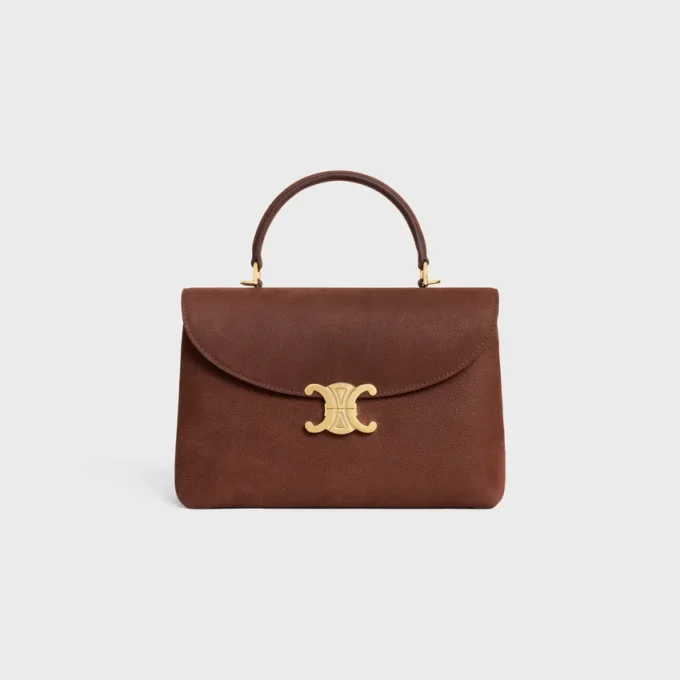 Borsa Nino media in pelle di vitello nabuk martellata Borsa Nino media in pelle di vitello nabuk martellata