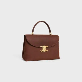 Borsa Nino media in pelle di vitello nabuk martellata