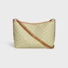 Borsa shopper morbida in Triomphe Canvas e pelle di vitello Borsa shopper morbida in Triomphe Canvas e pelle di vitello