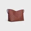 Borsa shopper morbida in Triomphe Canvas e pelle di vitello