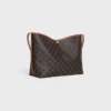 Borsa shopper morbida in Triomphe Canvas e pelle di vitello Borsa shopper morbida in Triomphe Canvas e pelle di vitello