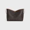 Borsa shopper morbida in Triomphe Canvas e pelle di vitello Borsa shopper morbida in Triomphe Canvas e pelle di vitello