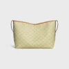 Borsa shopper morbida in Triomphe Canvas e pelle di vitello Borsa shopper morbida in Triomphe Canvas e pelle di vitello