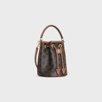 Borsa Teen Clara in tela Triomphe Canvas e pelle di vitello
