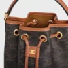 Borsa Teen Clara in tela Triomphe Canvas e pelle di vitello Borsa Teen Clara in tela Triomphe Canvas e pelle di vitello