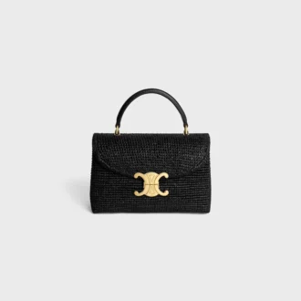 Borsa Teen Nino in rafia e pelle di vitello