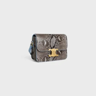 Borsa Teen Triomphe in patchwork di pitone
