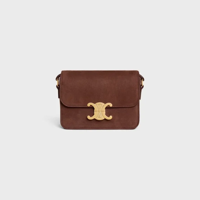 Borsa Teen Triomphe in pelle di vitello nabuk martellata Borsa Teen Triomphe in pelle di vitello nabuk martellata