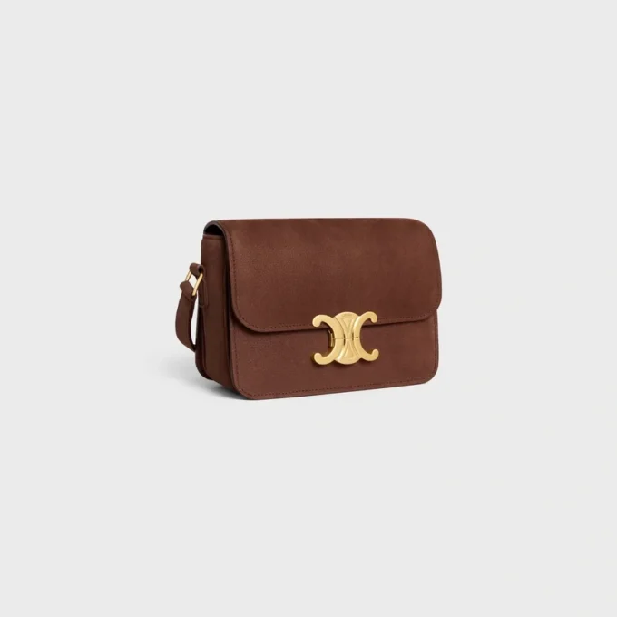 Borsa Teen Triomphe in pelle di vitello nabuk martellata Borsa Teen Triomphe in pelle di vitello nabuk martellata