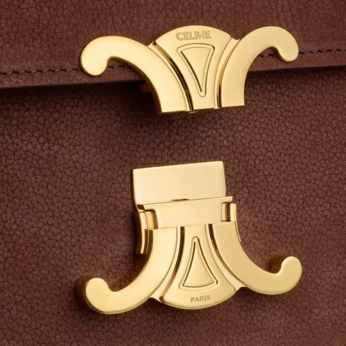 Borsa Teen Triomphe in pelle di vitello nabuk martellata Borsa Teen Triomphe in pelle di vitello nabuk martellata