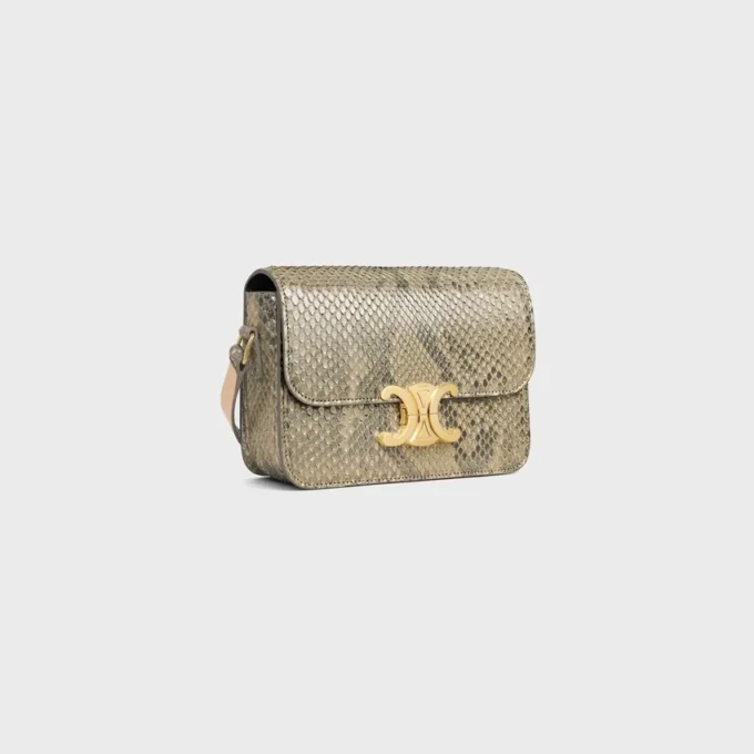 Borsa Teen Triomphe in pitone perlato Borsa Teen Triomphe in pitone perlato