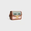 Borsa Teen Triomphe in tessuto a righe e pelle di vitello