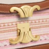 Borsa Teen Triomphe in tessuto a righe e pelle di vitello