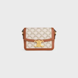 Borsa Teen Triomphe in Triomphe Canvas e pelle di vitello
