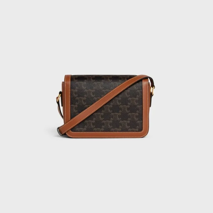 Borsa Teen Triomphe in Triomphe Canvas e pelle di vitello Borsa Teen Triomphe in Triomphe Canvas e pelle di vitello