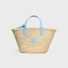 Borsa Teen Triomphe Panier in foglie di palma e pelle di vitello Borsa Teen Triomphe Panier in foglie di palma e pelle di vitello