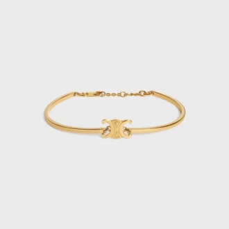 Bracciale articolato Triomphe in ottone con finitura dorata