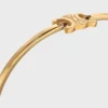 Bracciale articolato Triomphe in ottone con finitura dorata Bracciale articolato Triomphe in ottone con finitura dorata