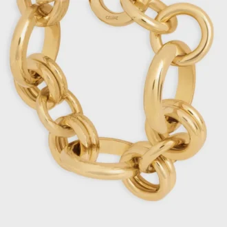 Bracciale CELINE Charms Heritage Chunky in ottone con finitura dorata Bracciale CELINE Charms Heritage Chunky in ottone con finitura dorata