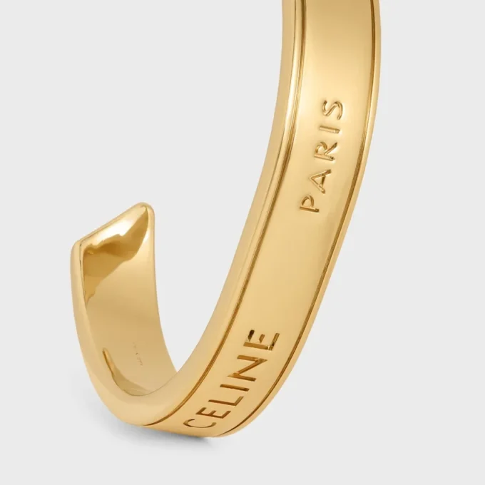 Bracciale CELINE Ribbon Small in ottone con finitura dorata Bracciale CELINE Ribbon Small in ottone con finitura dorata