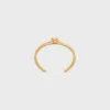 Bracciale doppio a nodo in ottone con finitura dorata