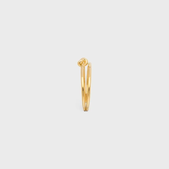 Bracciale doppio a nodo in ottone con finitura dorata
