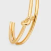 Bracciale doppio a nodo in ottone con finitura dorata