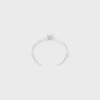 Bracciale doppio con nodo in ottone con finitura in rodio Bracciale doppio con nodo in ottone con finitura in rodio
