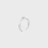 Bracciale doppio con nodo in ottone con finitura in rodio Bracciale doppio con nodo in ottone con finitura in rodio