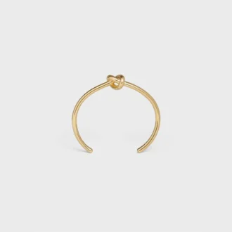 Bracciale Knot extra-sottile in ottone con finitura dorata