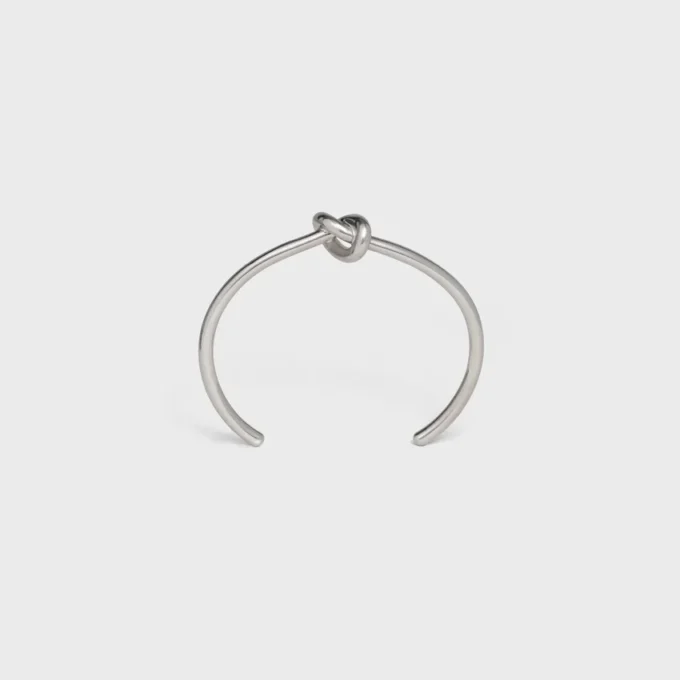 Bracciale Knot extra-sottile in ottone con finitura in rodio Bracciale Knot extra-sottile in ottone con finitura in rodio