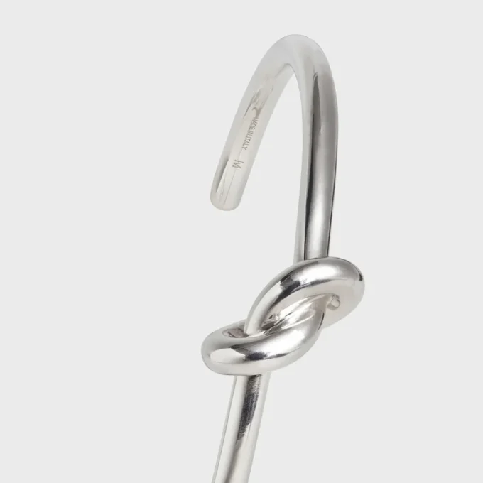Bracciale Knot extra-sottile in ottone con finitura in rodio Bracciale Knot extra-sottile in ottone con finitura in rodio
