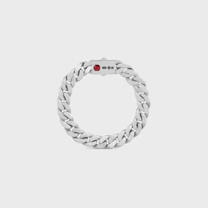 Bracciale Les Poincons CELINE in argento sterling e granato Bracciale Les Poincons CELINE in argento sterling e granato