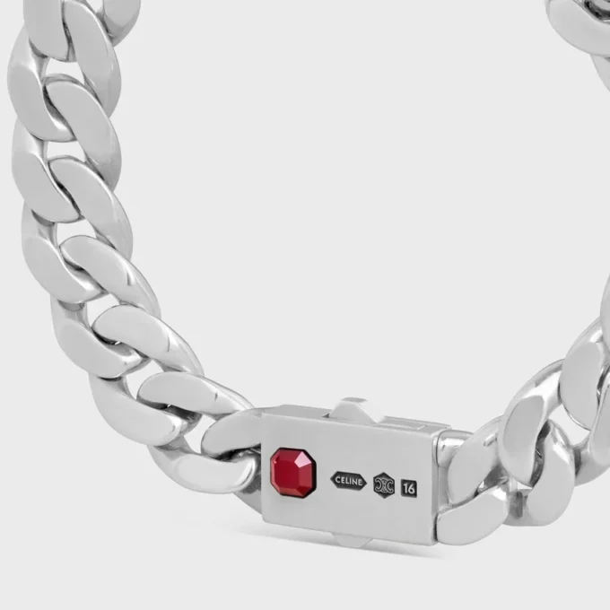 Bracciale Les Poincons CELINE in argento sterling e granato Bracciale Les Poincons CELINE in argento sterling e granato