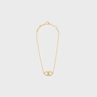 Bracciale Maillon Triomphe in oro giallo e diamanti