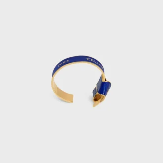 Bracciale rigido CELINE con nodo in smalto e ottone con finitura dorata