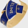Bracciale rigido CELINE con nodo in smalto e ottone con finitura dorata Bracciale rigido CELINE con nodo in smalto e ottone con finitura dorata