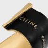 Bracciale rigido CELINE Ribbon Large in smalto e ottone con finitura dorata Bracciale rigido CELINE Ribbon Large in smalto e ottone con finitura dorata