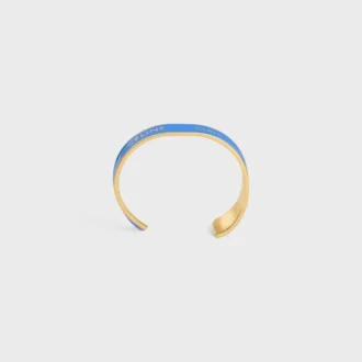 Bracciale rigido CELINE Ribbon Small in smalto e ottone con finitura dorata