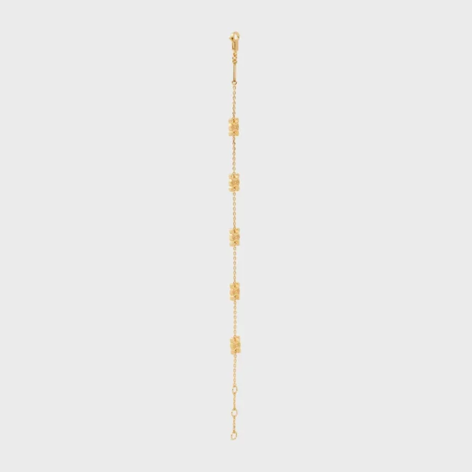 Bracciale Triomphe Mini Triomphe in ottone con finitura dorata Bracciale Triomphe Mini Triomphe in ottone con finitura dorata
