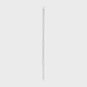 Bracciale Triomphe Small Gourmette in ottone con finitura al rodio