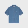Camicia a maniche corte in denim di cotone