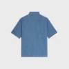 Camicia a maniche corte in denim di cotone