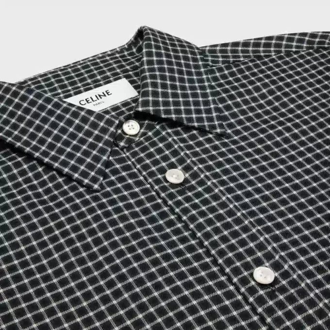 Camicia ampia in cotone a quadri Camicia ampia in cotone a quadri