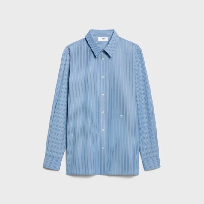 Camicia Classic in popeline di cotone a righe