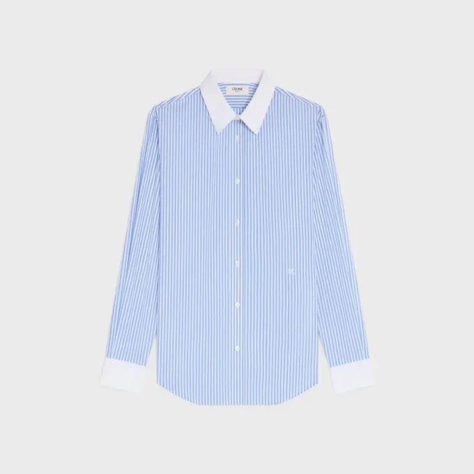 Camicia Classic in popeline di cotone a righe Camicia Classic in popeline di cotone a righe