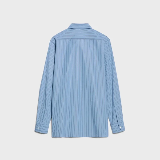 Camicia Classic in popeline di cotone a righe