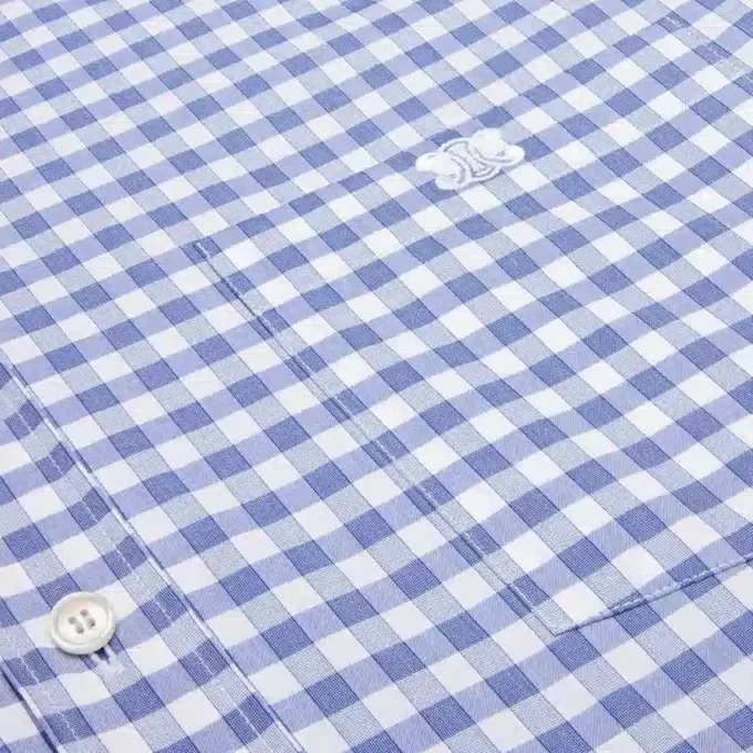 Camicia corta in cotone Vichy