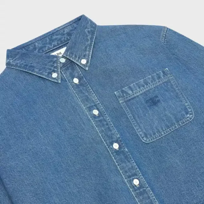 Camicia corta in denim Union Ocean Wash